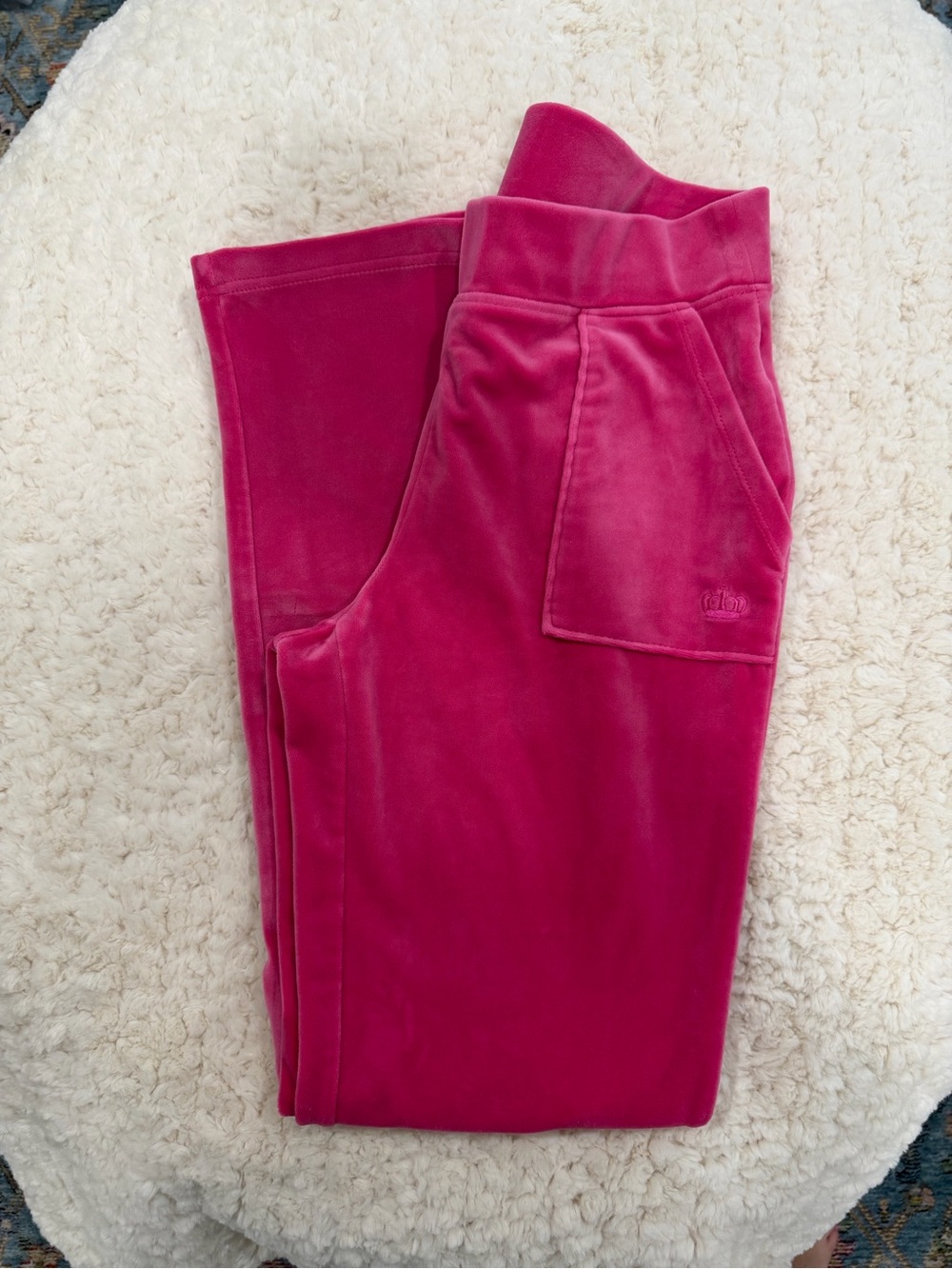 Juicy Couture Women’s Velour Joggers - Hot Pink size Small